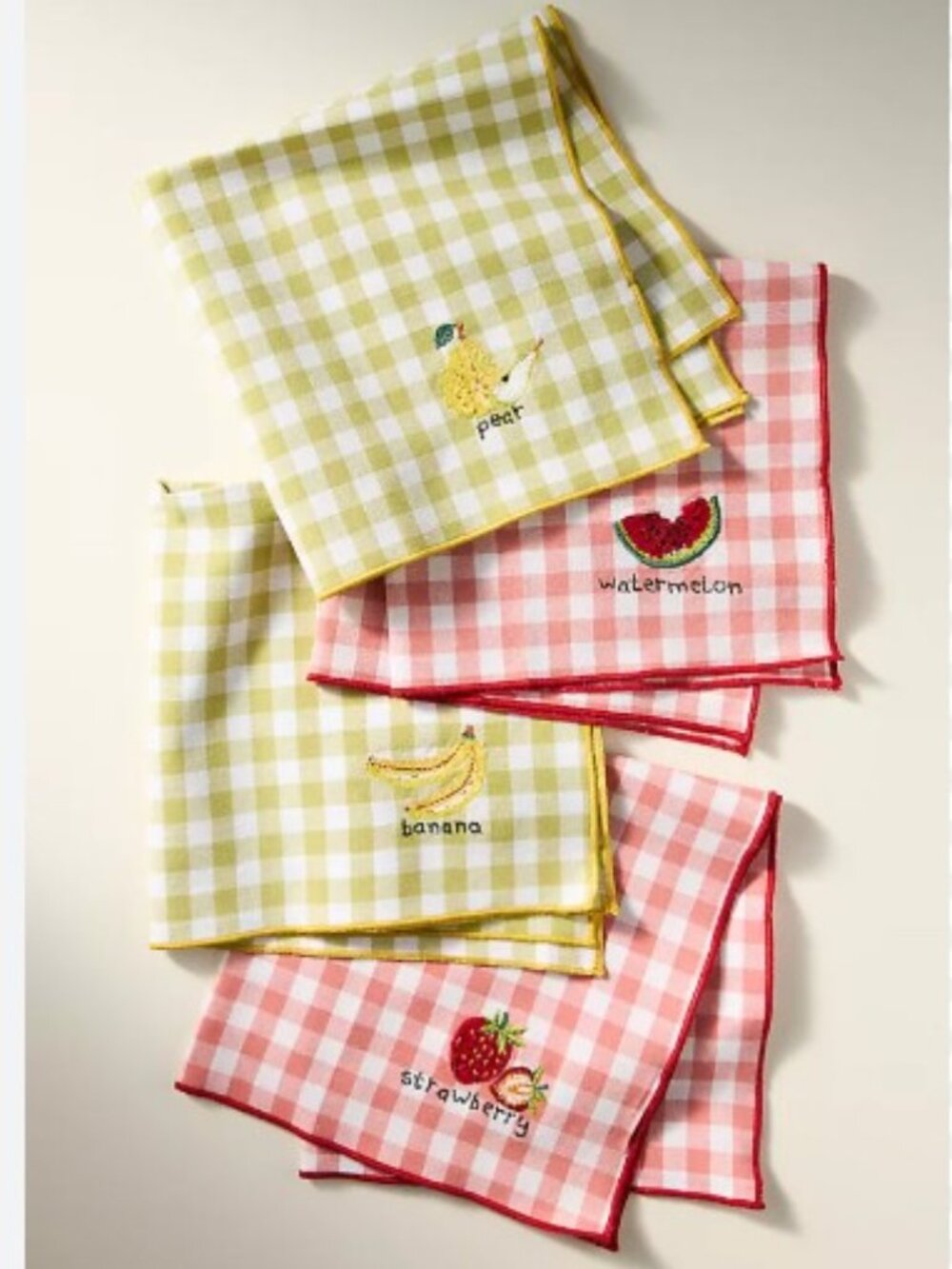 Anthropologie Icon Fruit Napkins, Set of 4 - NWT